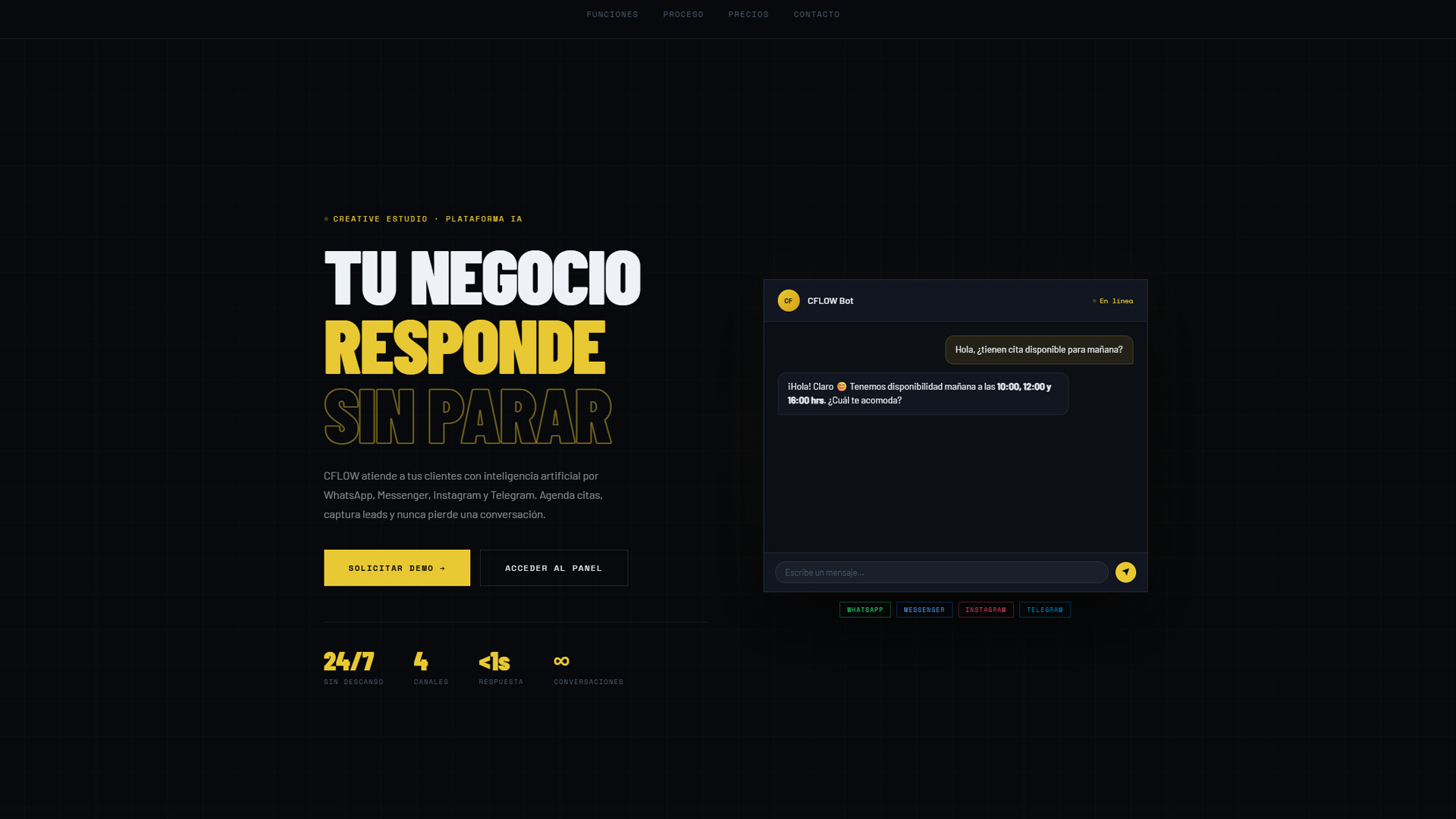 CFLOW · asistente virtual multicanal con IA