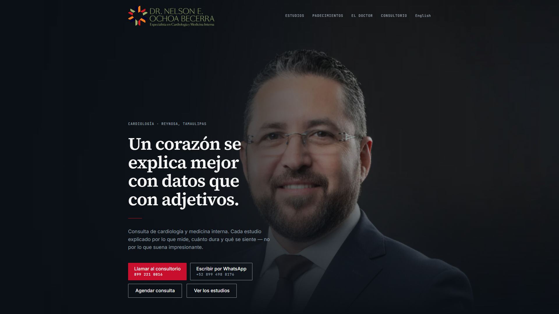 Dr. Nelson Ochoa · portada del sitio de cardiología