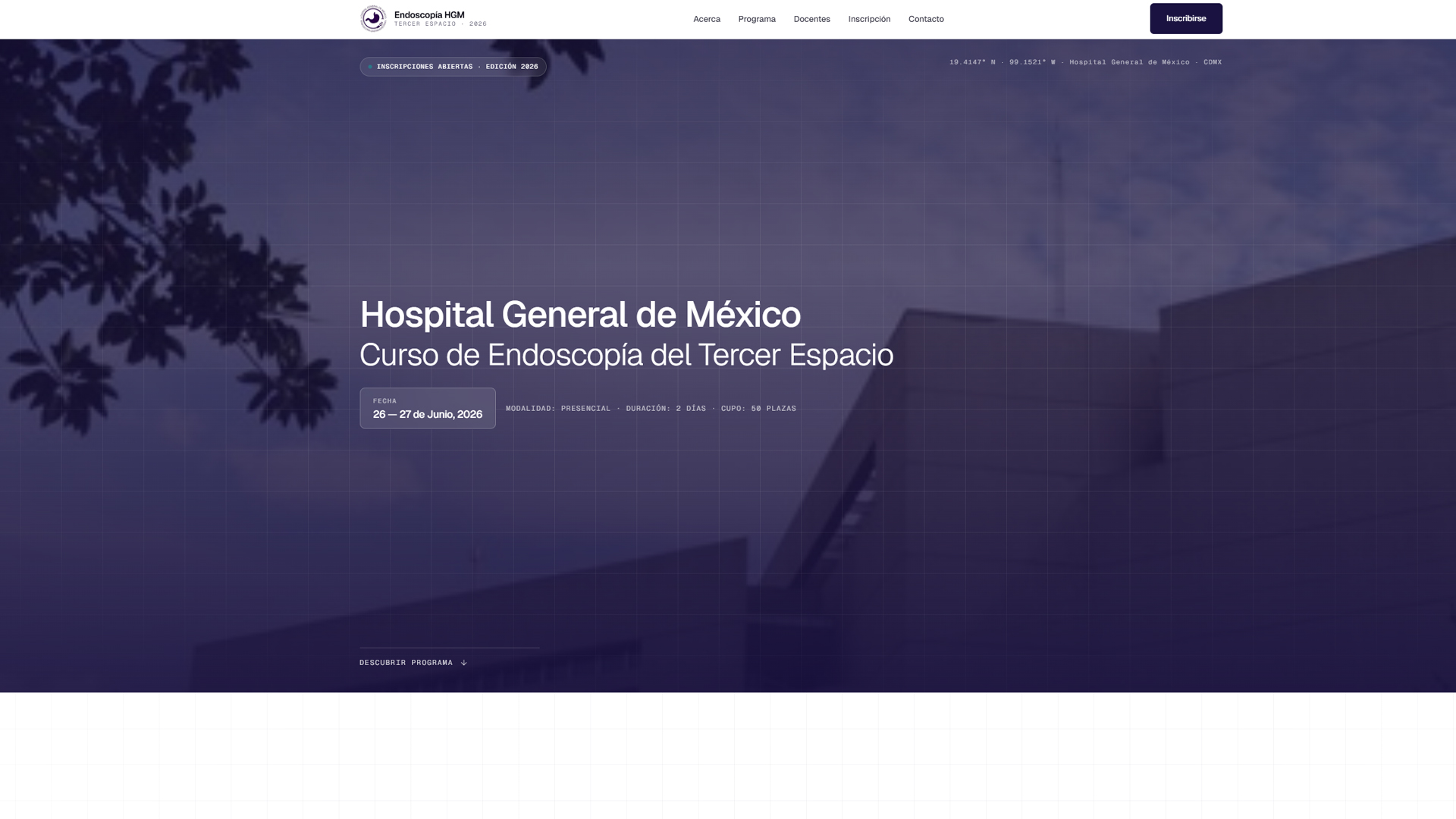 HGM Tercer Espacio · hero del curso de posgrado