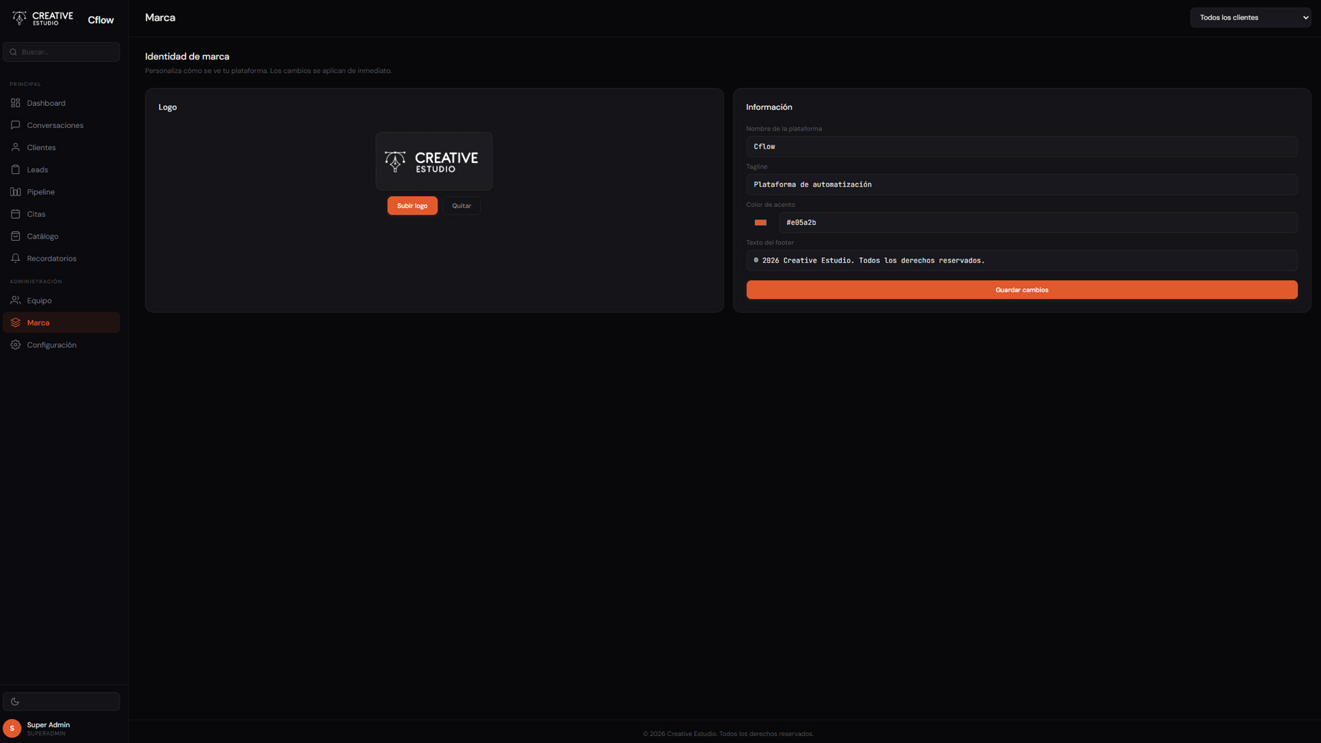 Proterey · dashboard Google Calendar